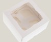 4 CUPCAKE WINDOW BOX WHITE 178X178X100 WITH INSERT (EASY OPEN) 50/CTN